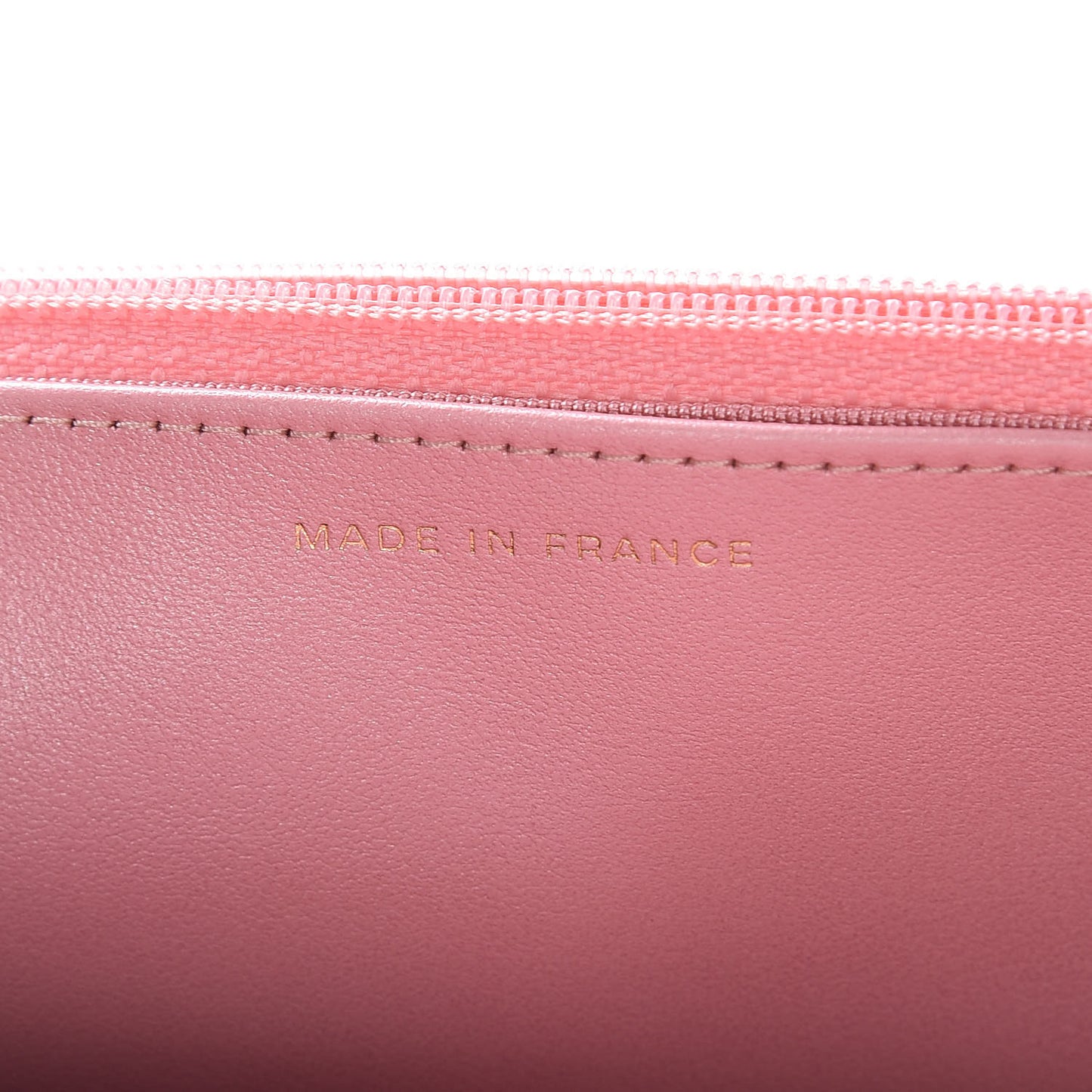 Iridescent Caviar Quilted Wallet on Chain WOC Rose Pink