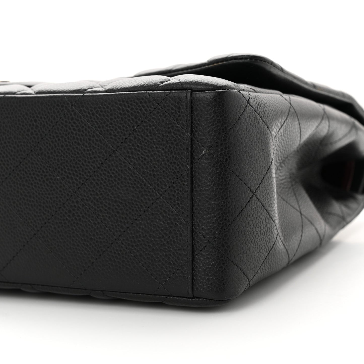 Caviar Quilted Maxi Double Flap Black