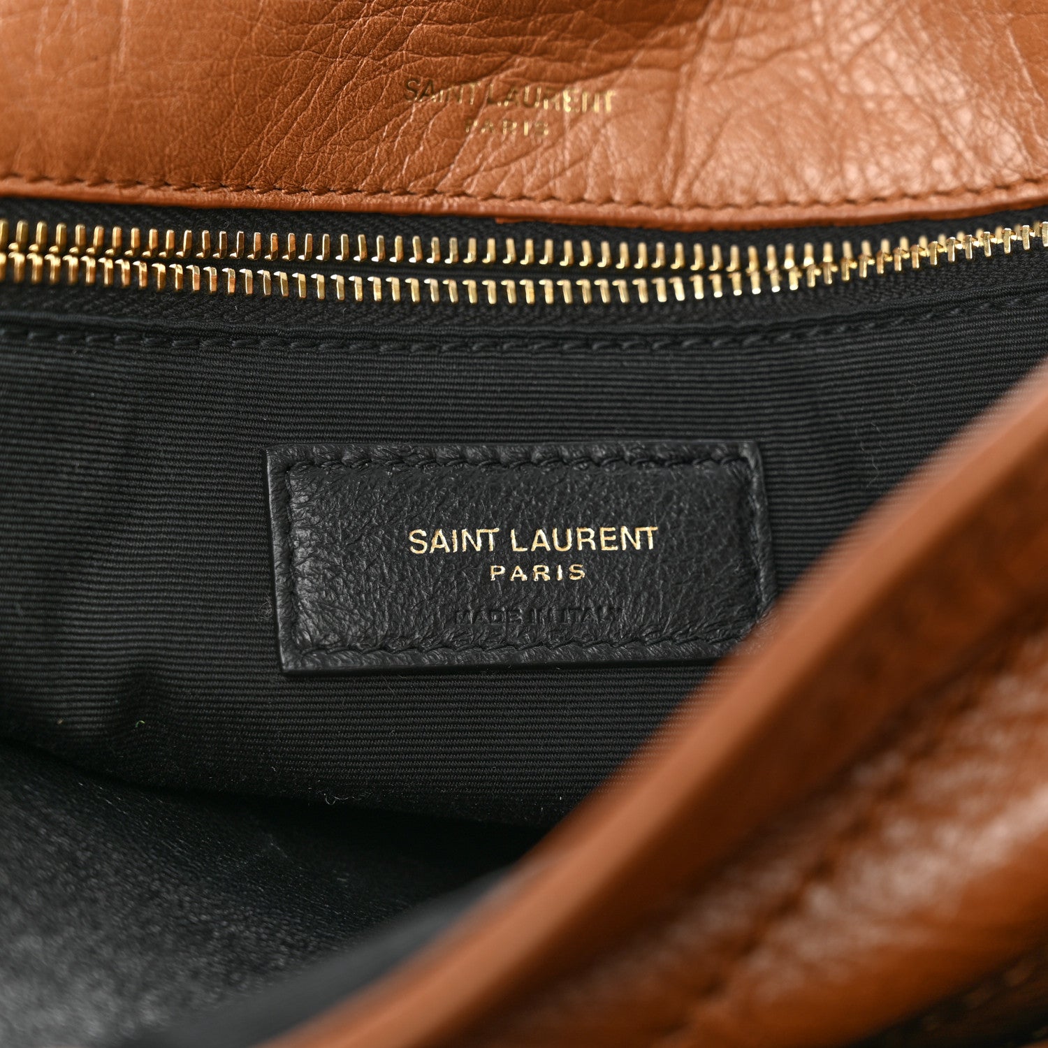 Saint Laurent Crinkled Calfskin Matelasse Monogram Medium Niki Chain Satchel Caramel 6 of 11