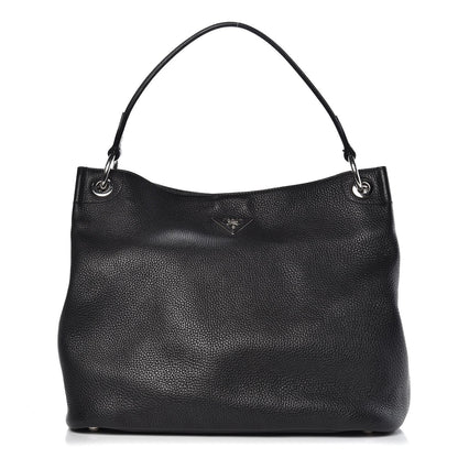 Prada Vitello Daino Hobo Black 1 of 7