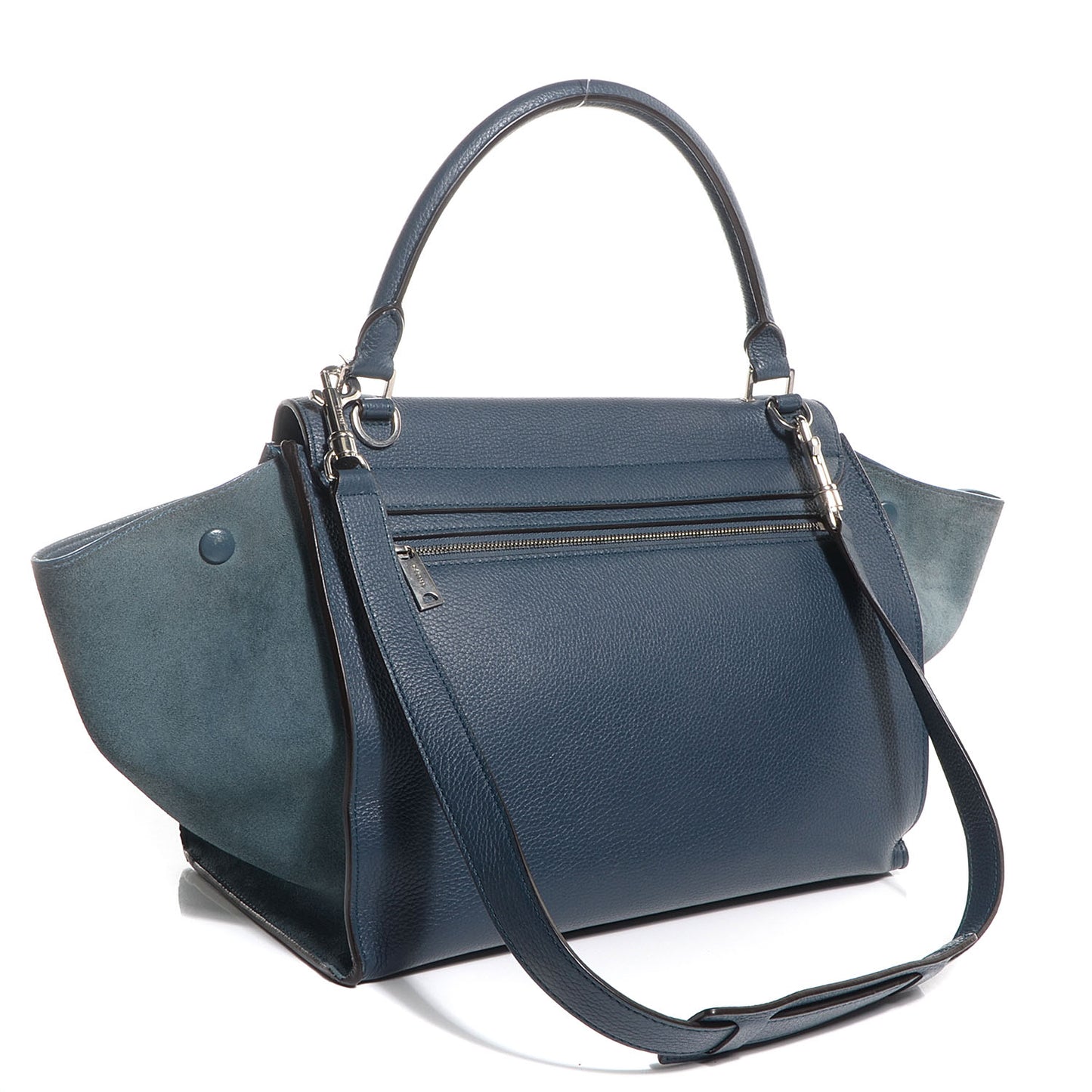 Drummed Calfskin Suede Medium Trapeze Orage