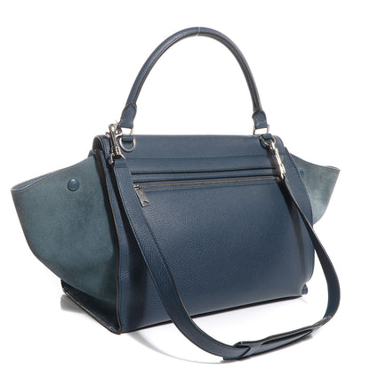 Celine Drummed Calfskin Suede Medium Trapeze Orage 3 of 9