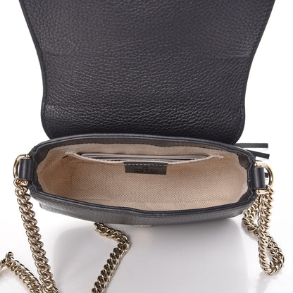 Gucci Pebbled Calfskin Small Soho Flap Crossbody Black 5 of 7