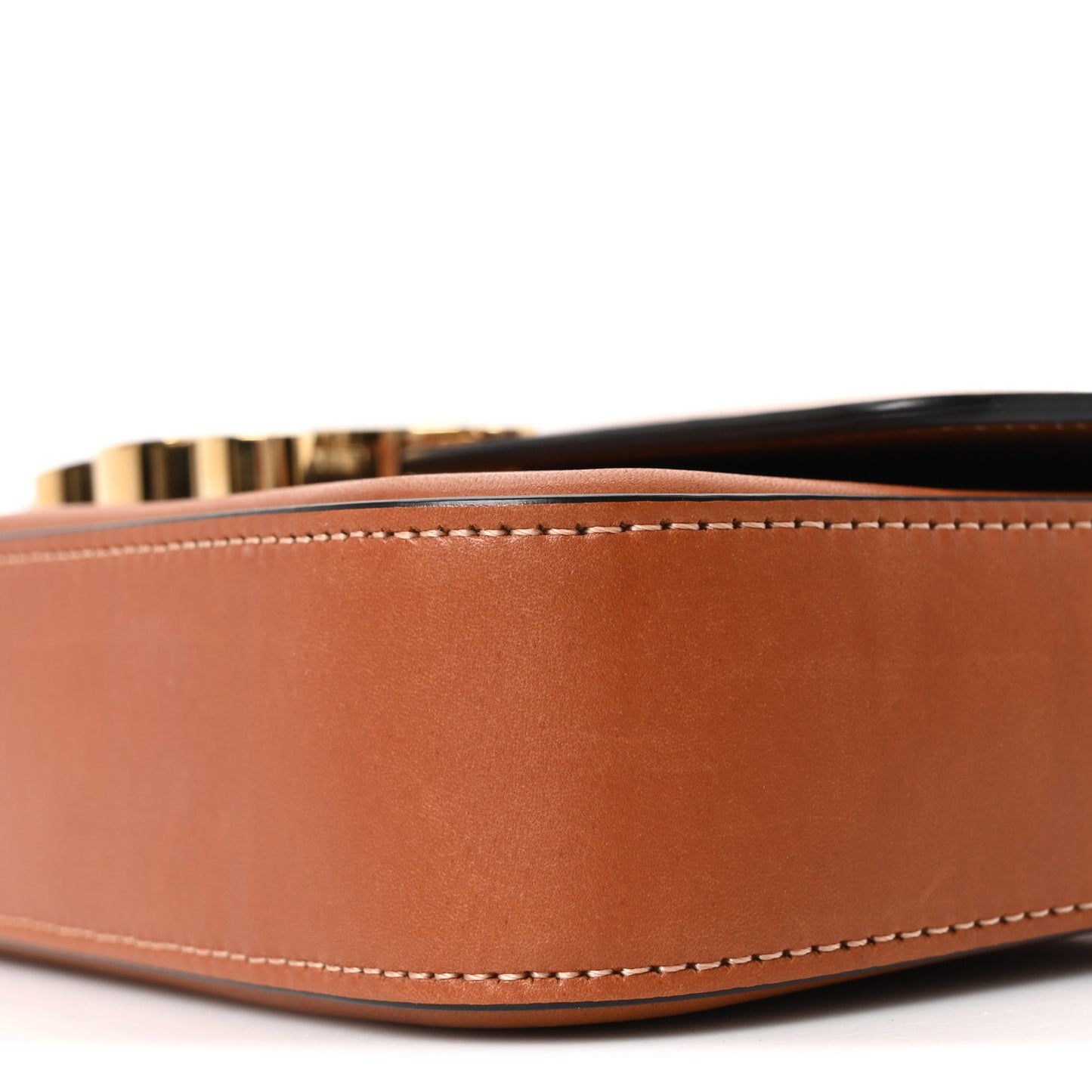 Natural Calfskin Triomphe Shoulder Bag Tan