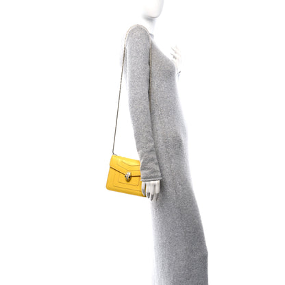 Bulgari Calfskin Small Serpenti Forever Snake Strap Crossbody Bag Yellow Multicolor 2 of 15