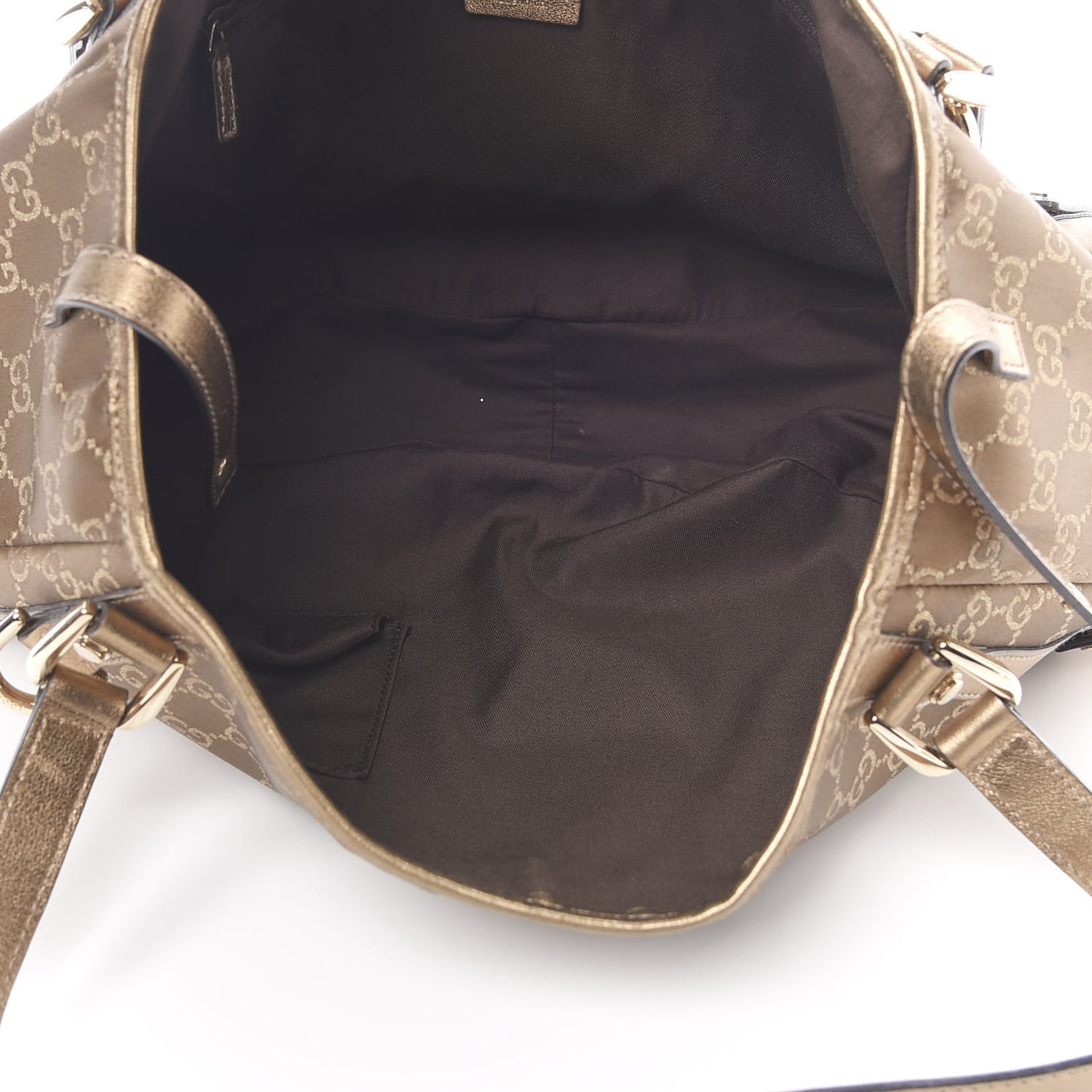 Satin Monogram Medium Abbey Shoulder Bag Bronze