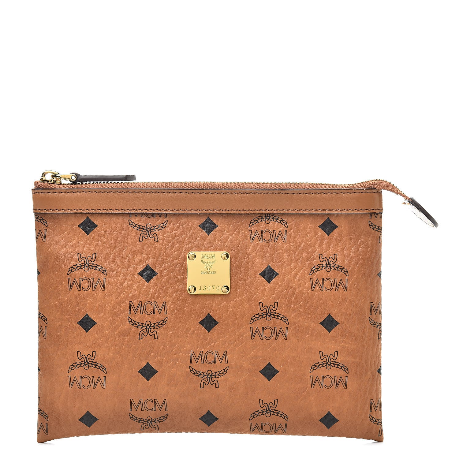 MCM Visetos Mini Pouch Cognac 1 of 9
