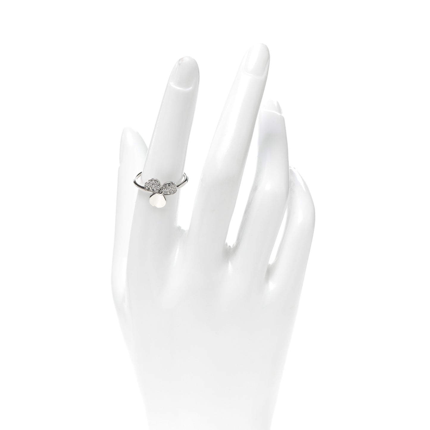 Platinum Diamond Paper Flowers Ring 54 7