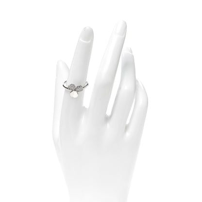 Tiffany Platinum Diamond Paper Flowers Ring 54 7 2 of 5