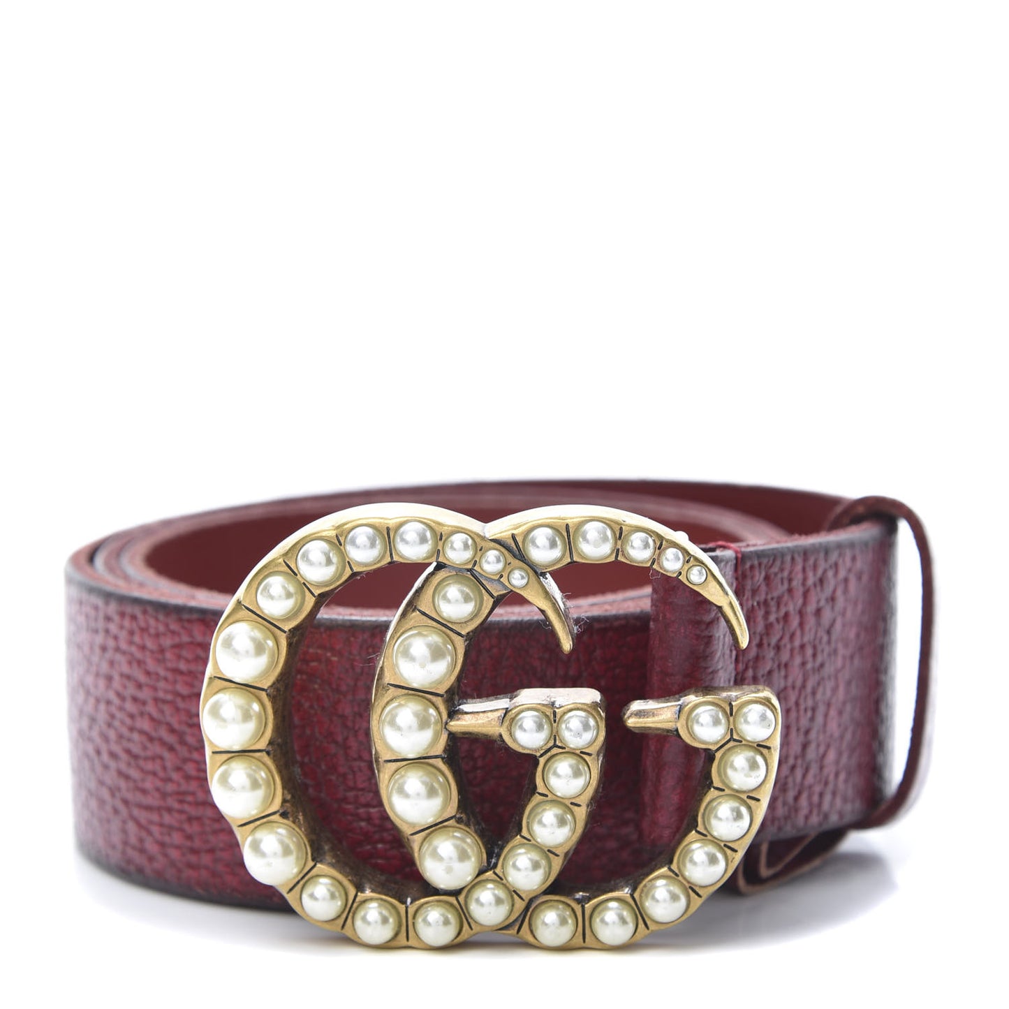 Cuoio Tusk Lavato Pearl Double G 40mm Belt 90 36 Romantic Cerise Cream