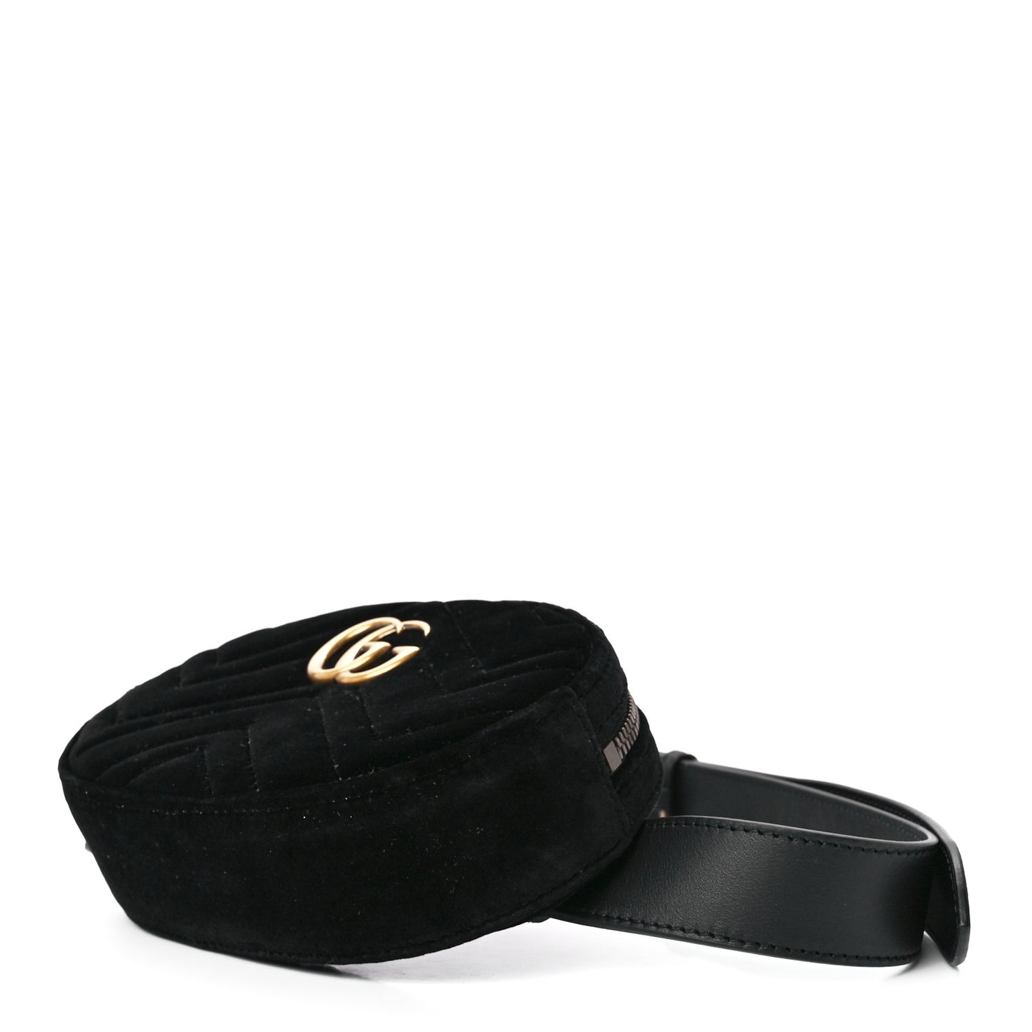 Velvet Matelasse GG Marmont Belt Bag 95 38 Black