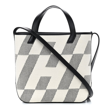 Hermes Swift H Canvas Cabas H En Biais 27 Black Ecru 1 of 9