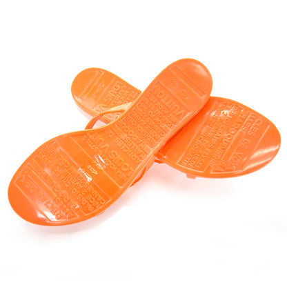 Louis Vuitton Plastic Flat Thong Sandals Orange 36 4 of 6