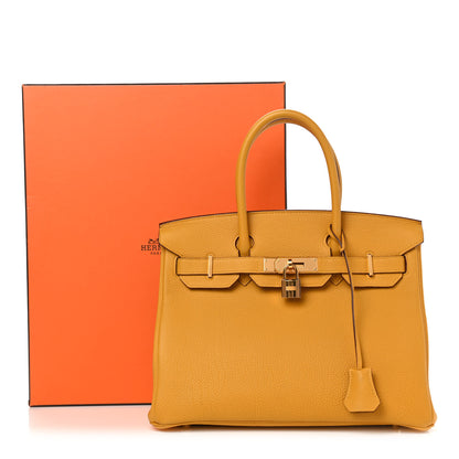 Hermes Togo Birkin 30 Jaune Ambre 12 of 12