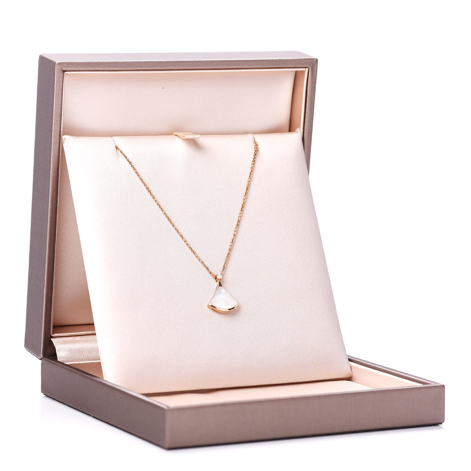 Bulgari 18K Rose Gold Diamond Mother of Pearl Small Divas' Dream Pendant Necklace 5 of 5