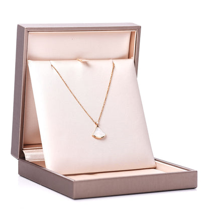 Bulgari 18K Rose Gold Diamond Mother of Pearl Small Divas' Dream Pendant Necklace 5 of 5