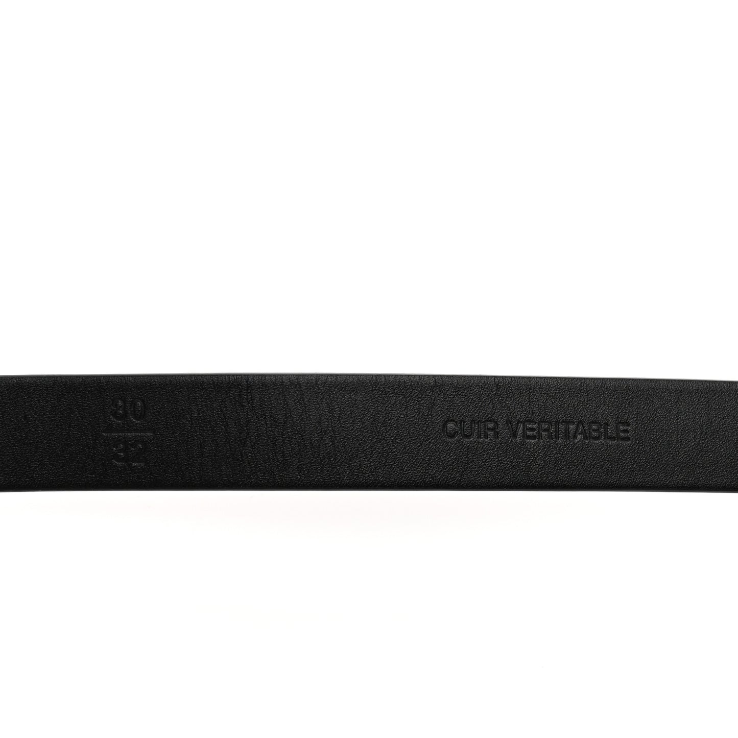 Calfskin CC Pearl Chain Belt 80 32 Black