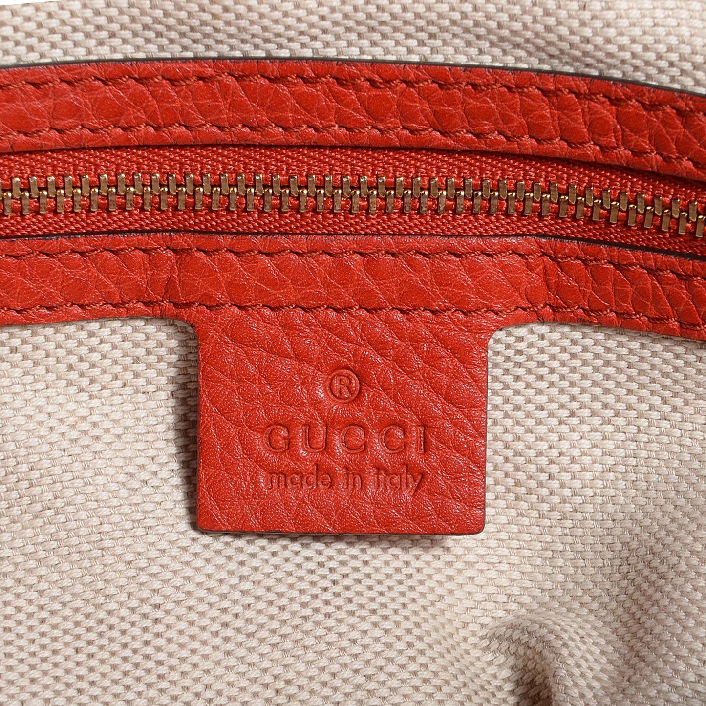 Pebbled Calfskin Small Soho Top Handle Bag Sun Orange