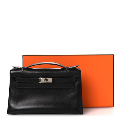 Hermes Evercalf Kelly Pochette Clutch Black 12 of 12