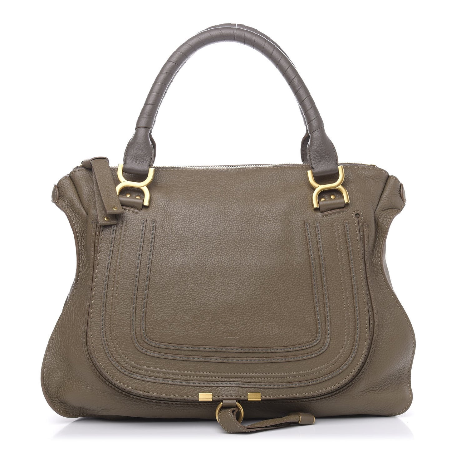 Calfskin Large Marcie Satchel Nut