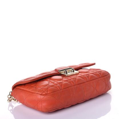Christian Dior Lambskin Cannage Miss Dior Promenade Pouch Vermillion 4 of 10