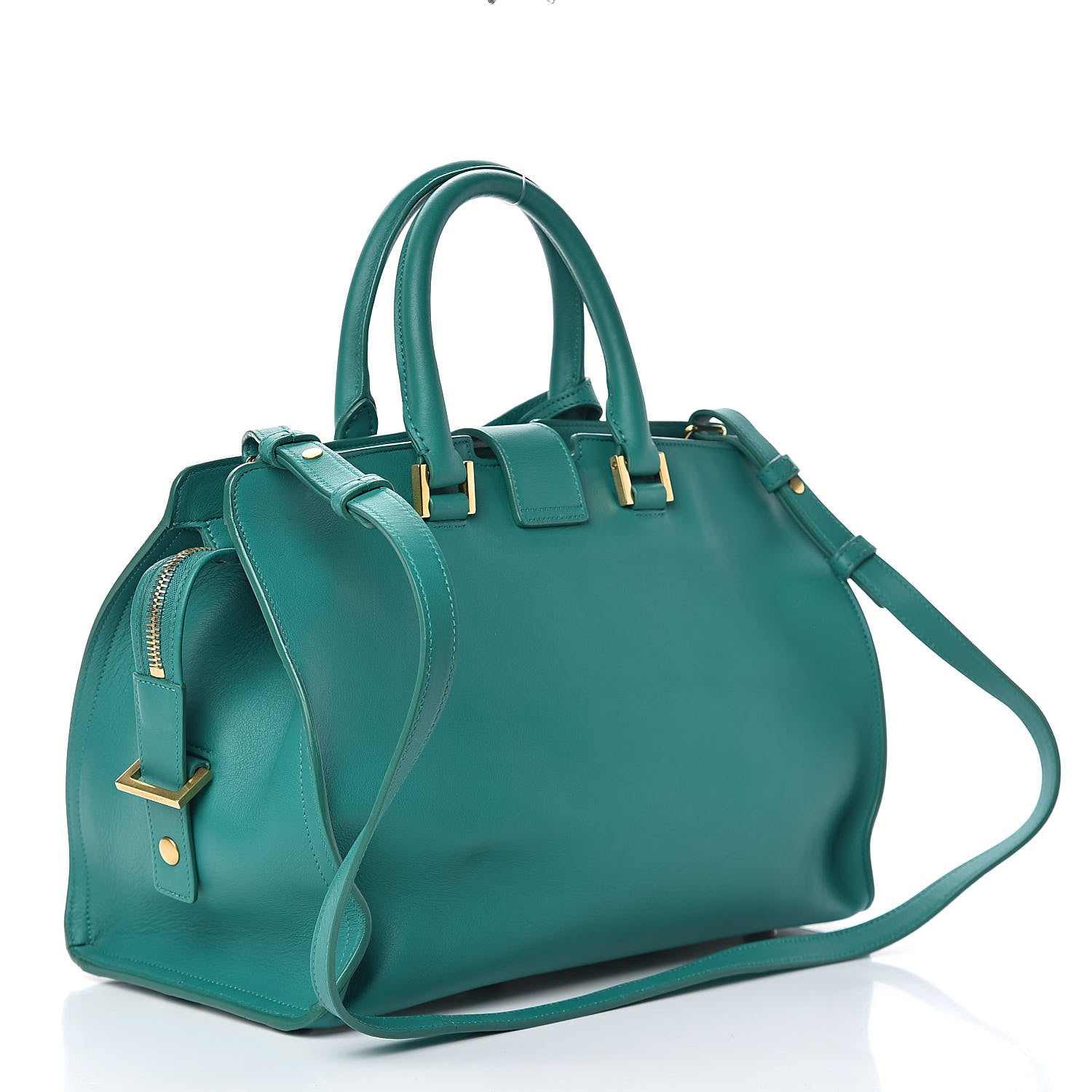 Saint Laurent Calfskin Small Classic Y Cabas Green 3 of 10