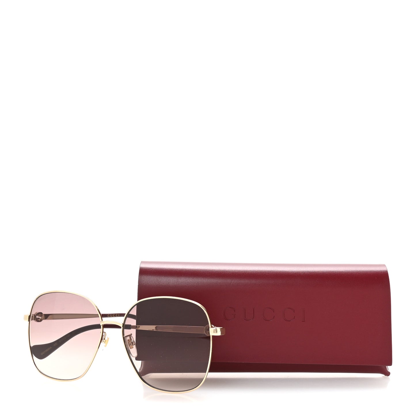 Metal Round Sunglasses GG1089SA Gold Red