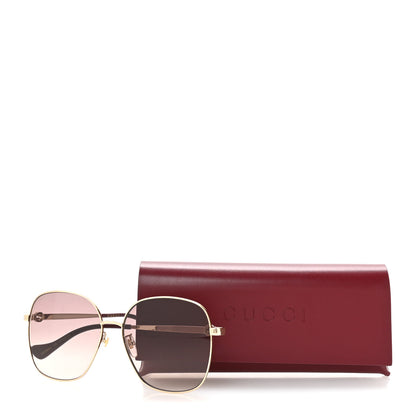 Gucci Metal Round Sunglasses GG1089SA Gold Red 7 of 7