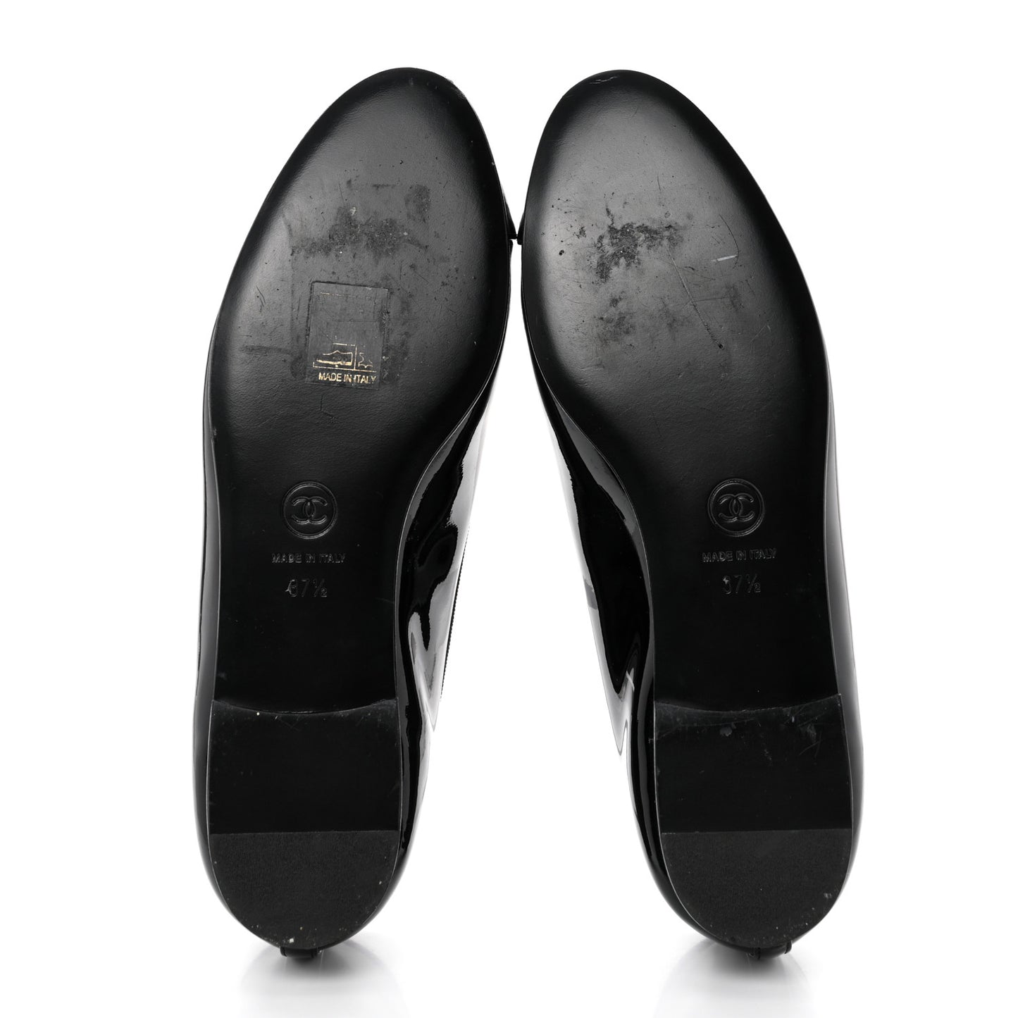 Patent CC Cap Toe Ballerina Flats 37.5 Black