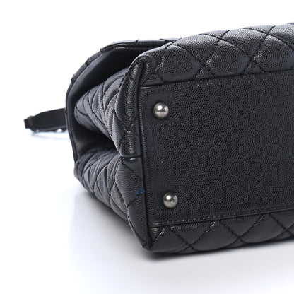 Chanel Caviar Lizard Quilted Medium Coco Handle Flap Black 8 of 10