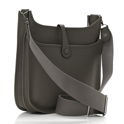 Hermes Taurillon Clemence Evelyne III PM Etain 3 of 10