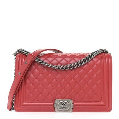 Chanel Lambskin Quilted New Medium Boy Flap Red 1 of 17