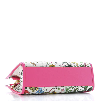 Gucci Canvas Medium Flora Tote Fuchsia 3 of 9