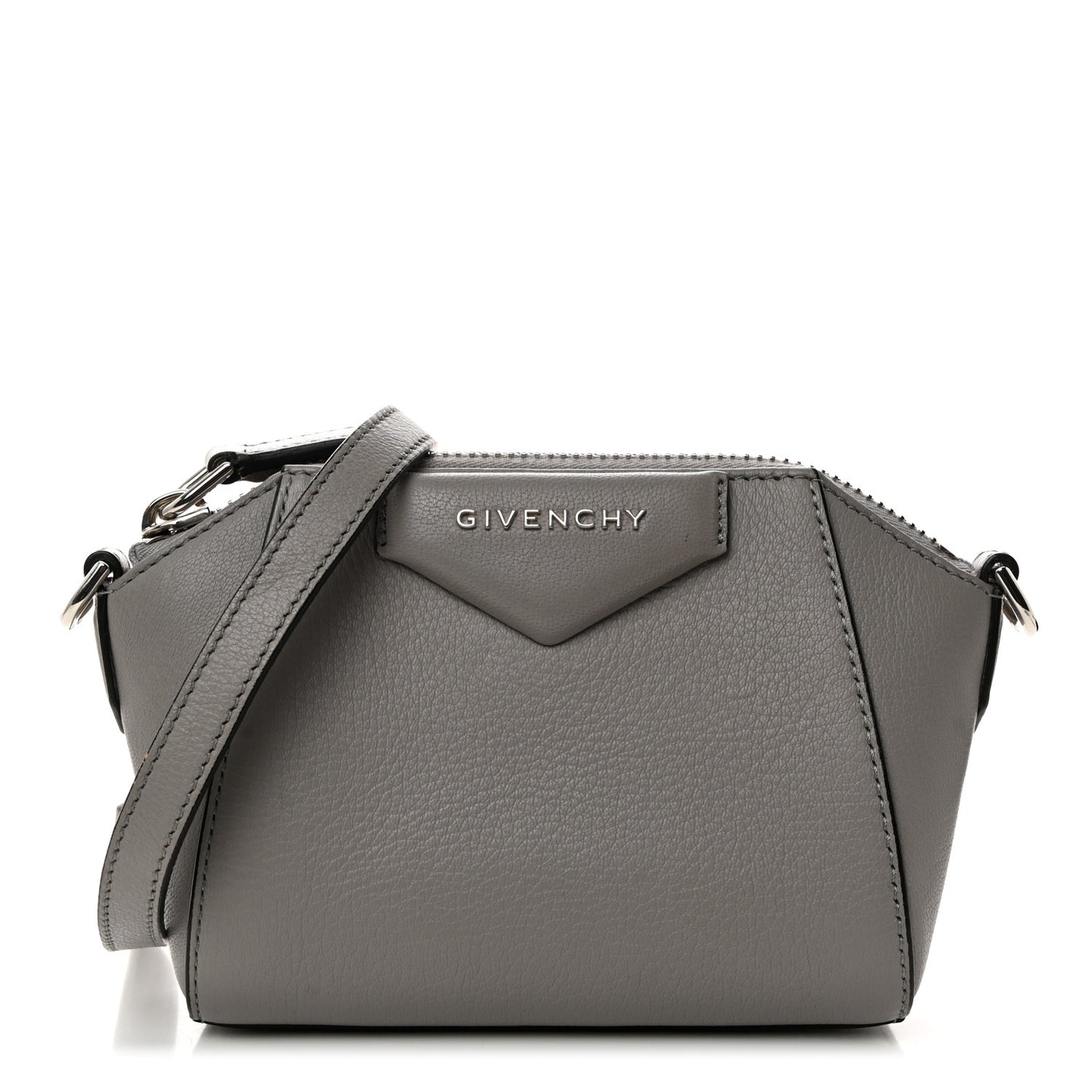 Sugar Goatskin Nano Antigona Pearl Grey