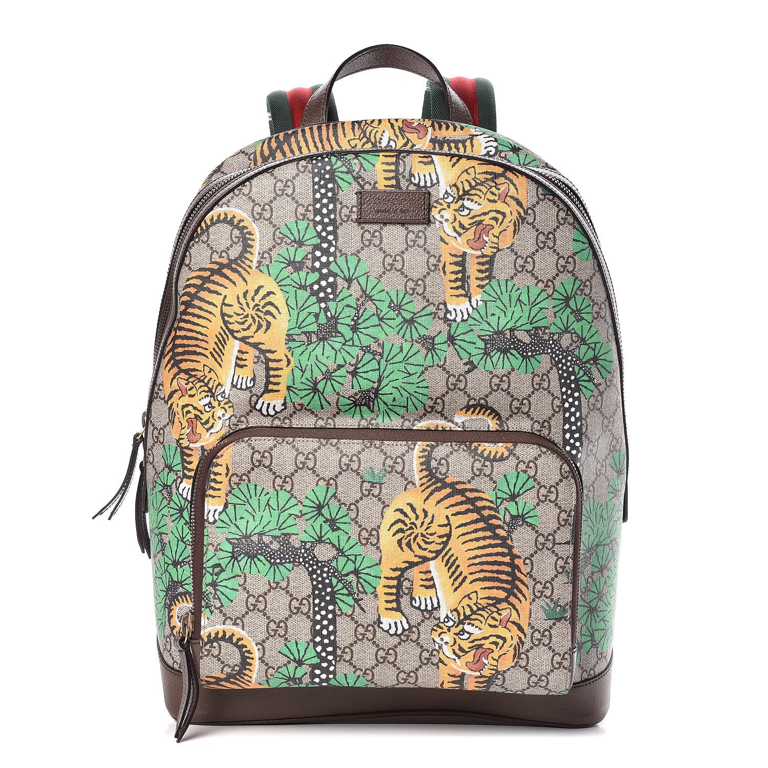 Gucci GG Supreme Monogram Bengal Web Day Backpack Beige Yard 1 of 10