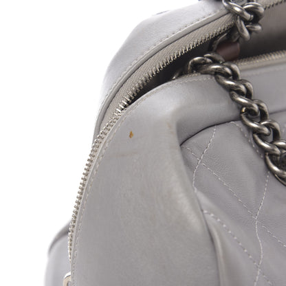 Chanel Calfskin Quilted Country Chic Bowler Grey 8 of 14
