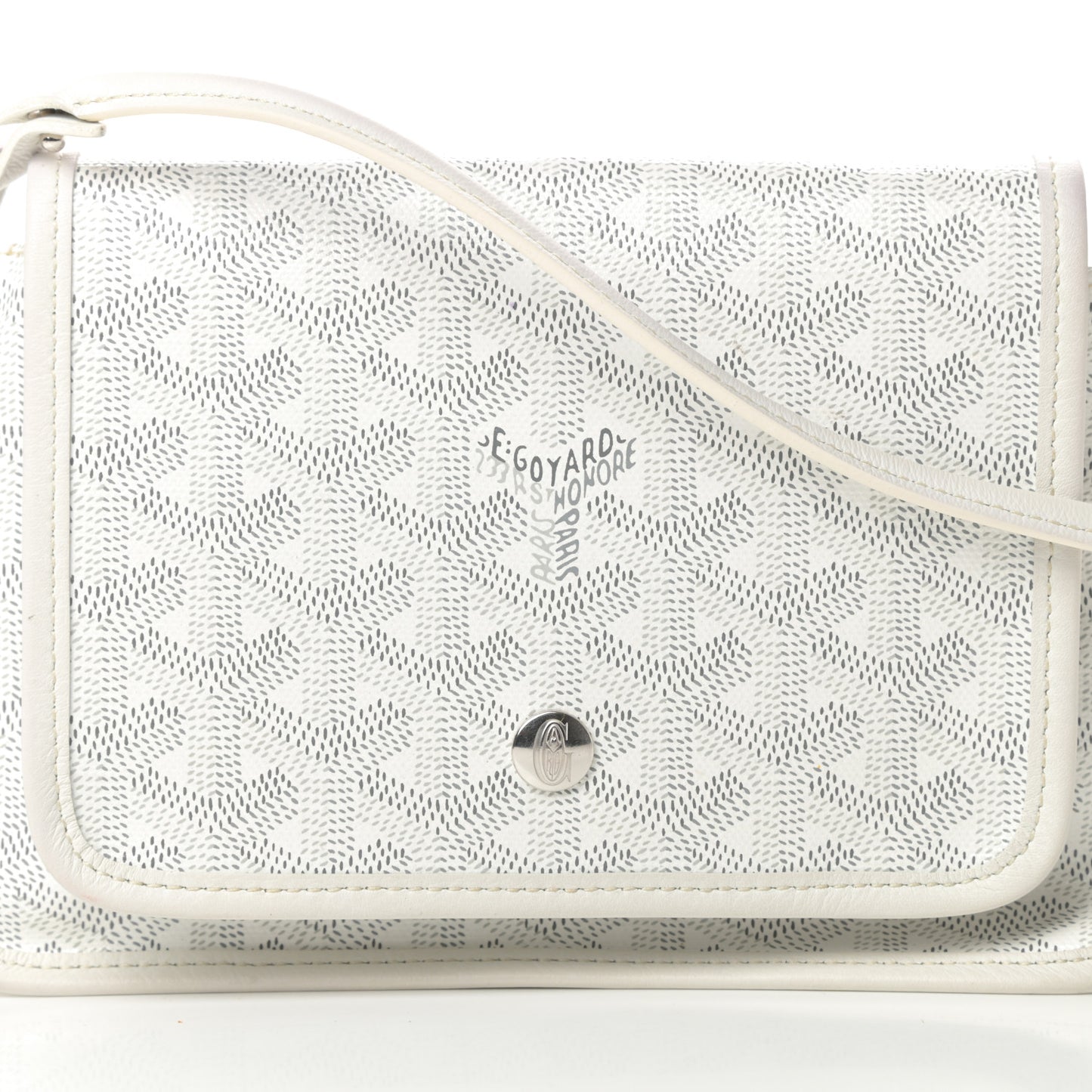 Goyardine Plumet Wallet Clutch White