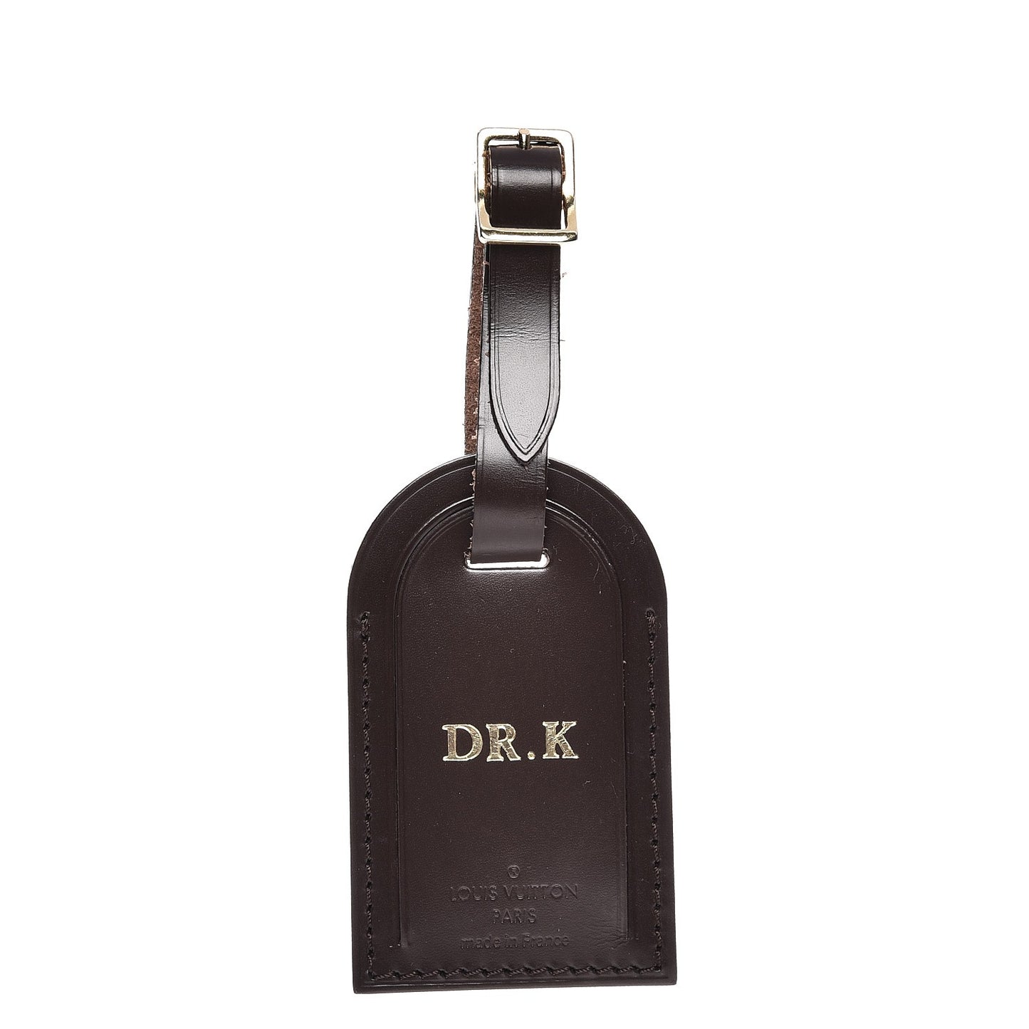 Calfskin Luggage Tag Ebene