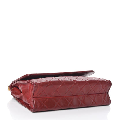 Chanel Lambskin Quilted Tassel Shoulder Flap Bag Red 4 of 19