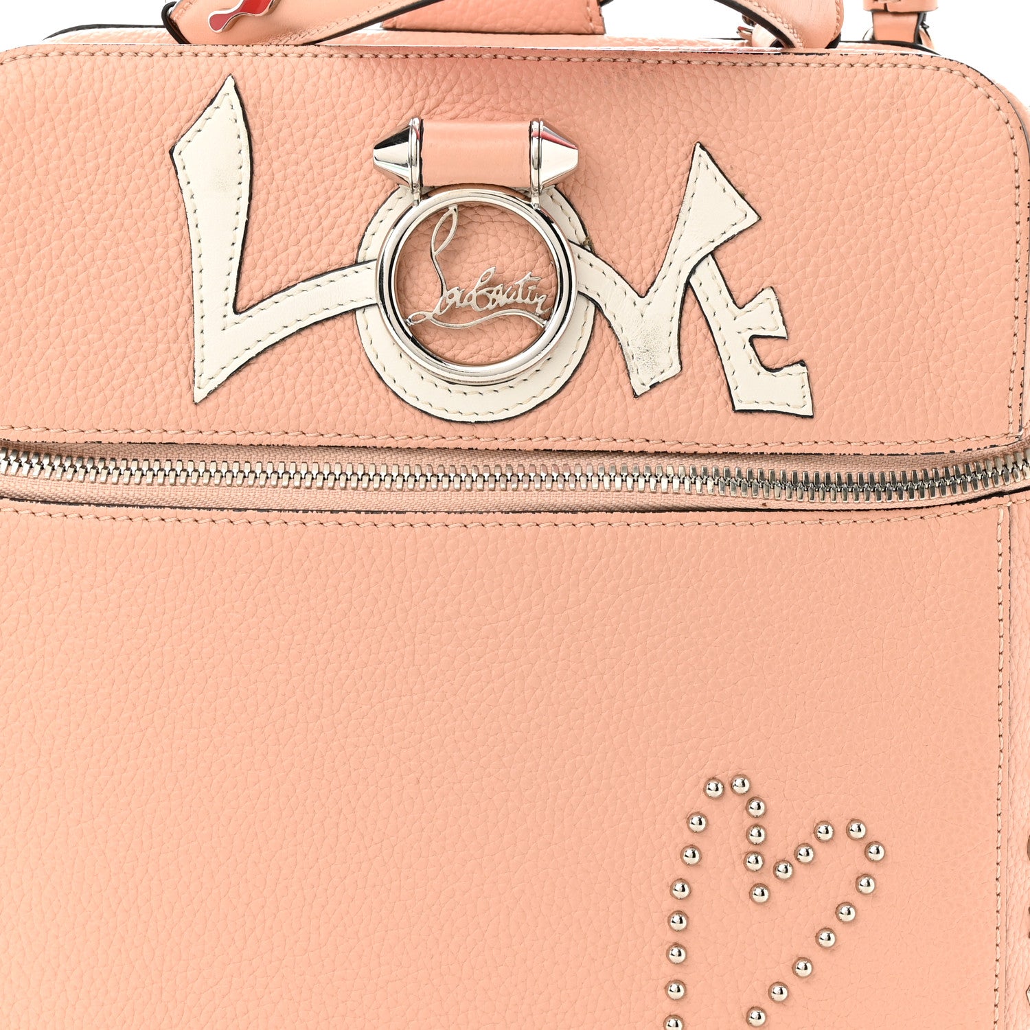 Christian Louboutin Calfskin Rubylou Love Backpack Pink 7 of 12
