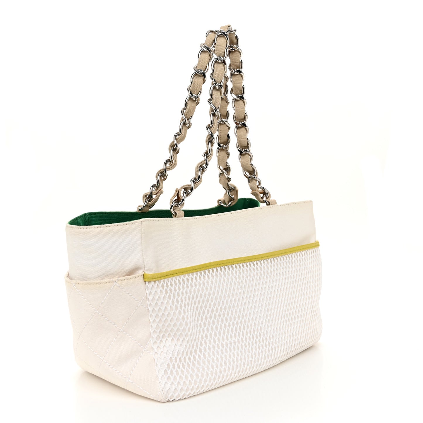 Canvas Quilted N°5 Shopping Tote Beige