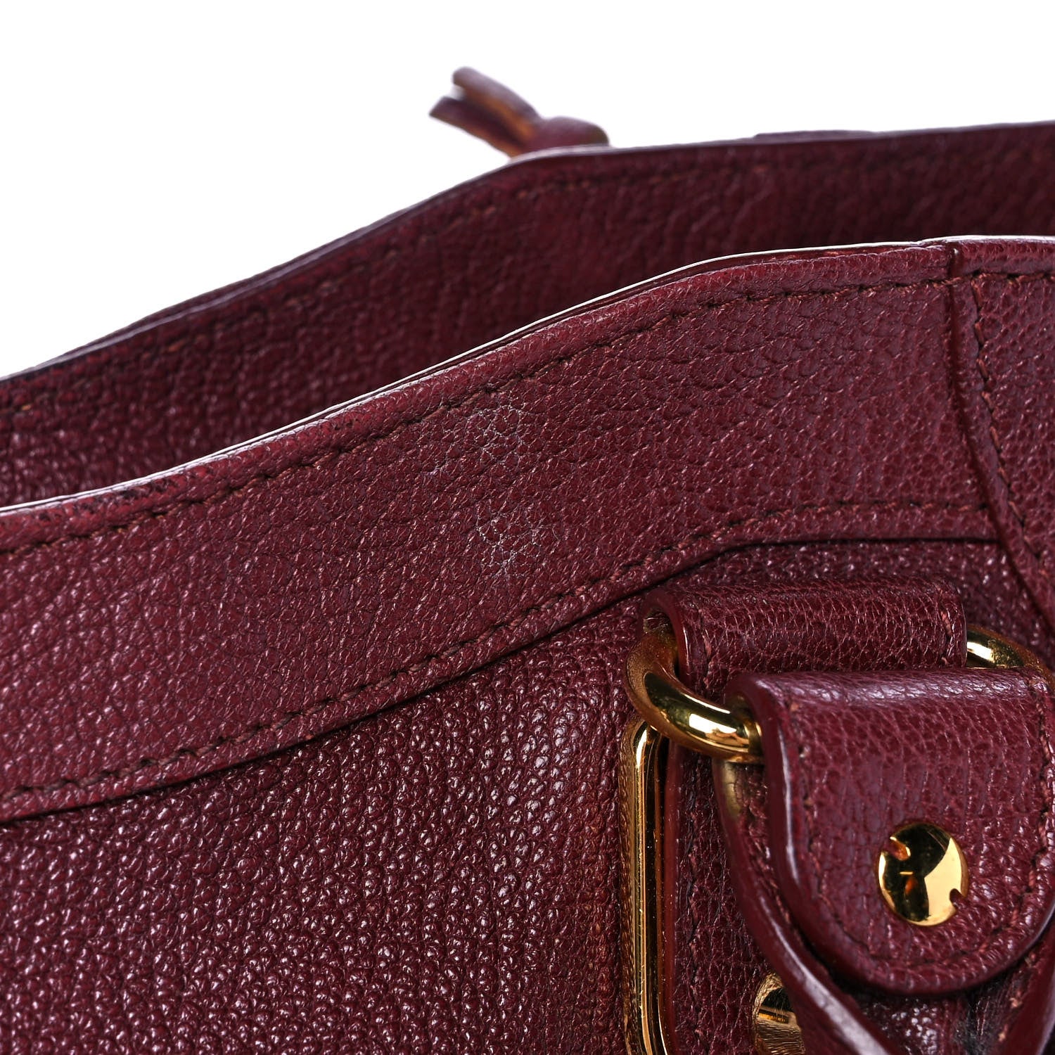 Balenciaga Chevre Gold Metallic Edge Hardware Velo Bordeaux 13 of 15