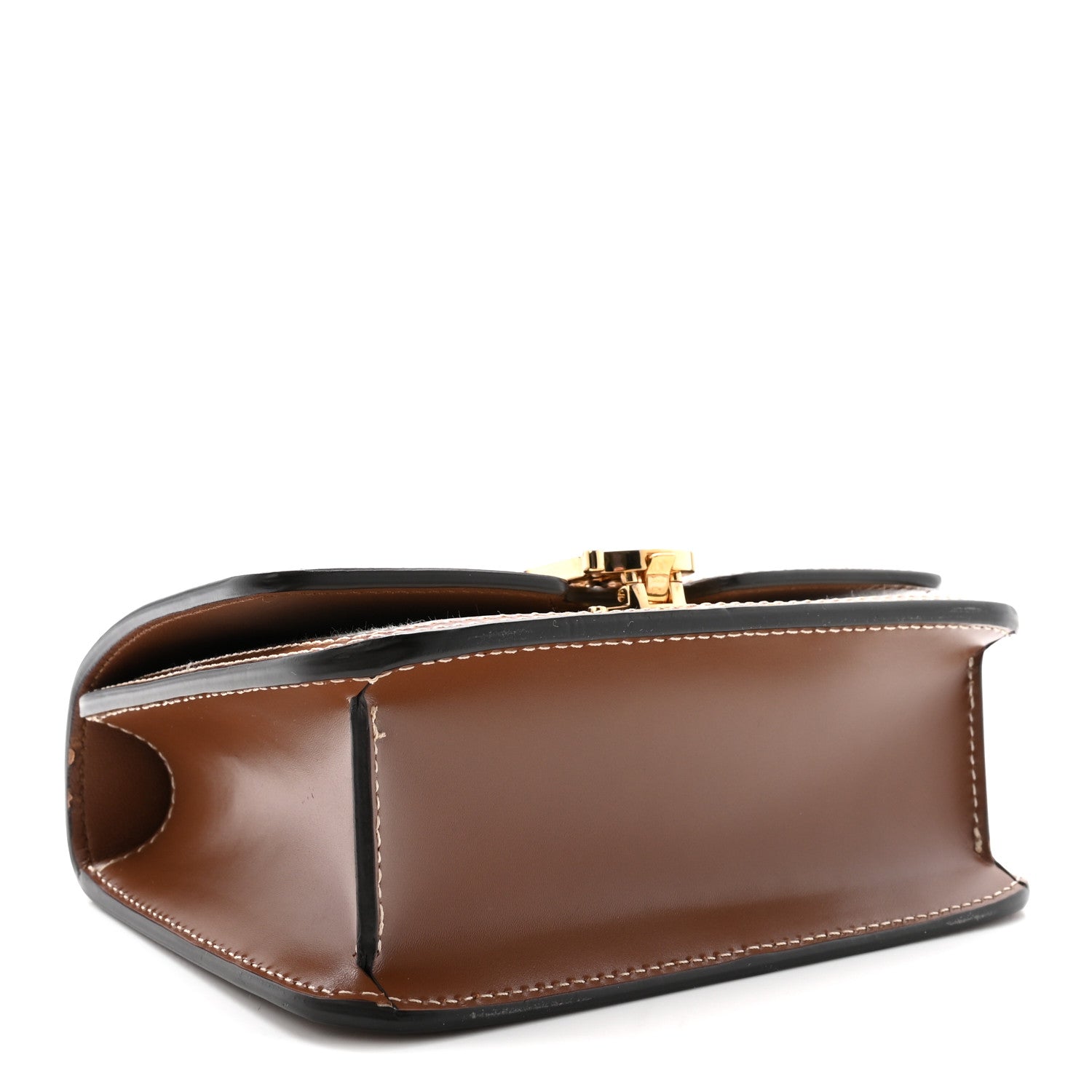 Burberry Canvas Calfskin Mini TB Bag Natural Malt Brown 4 of 9