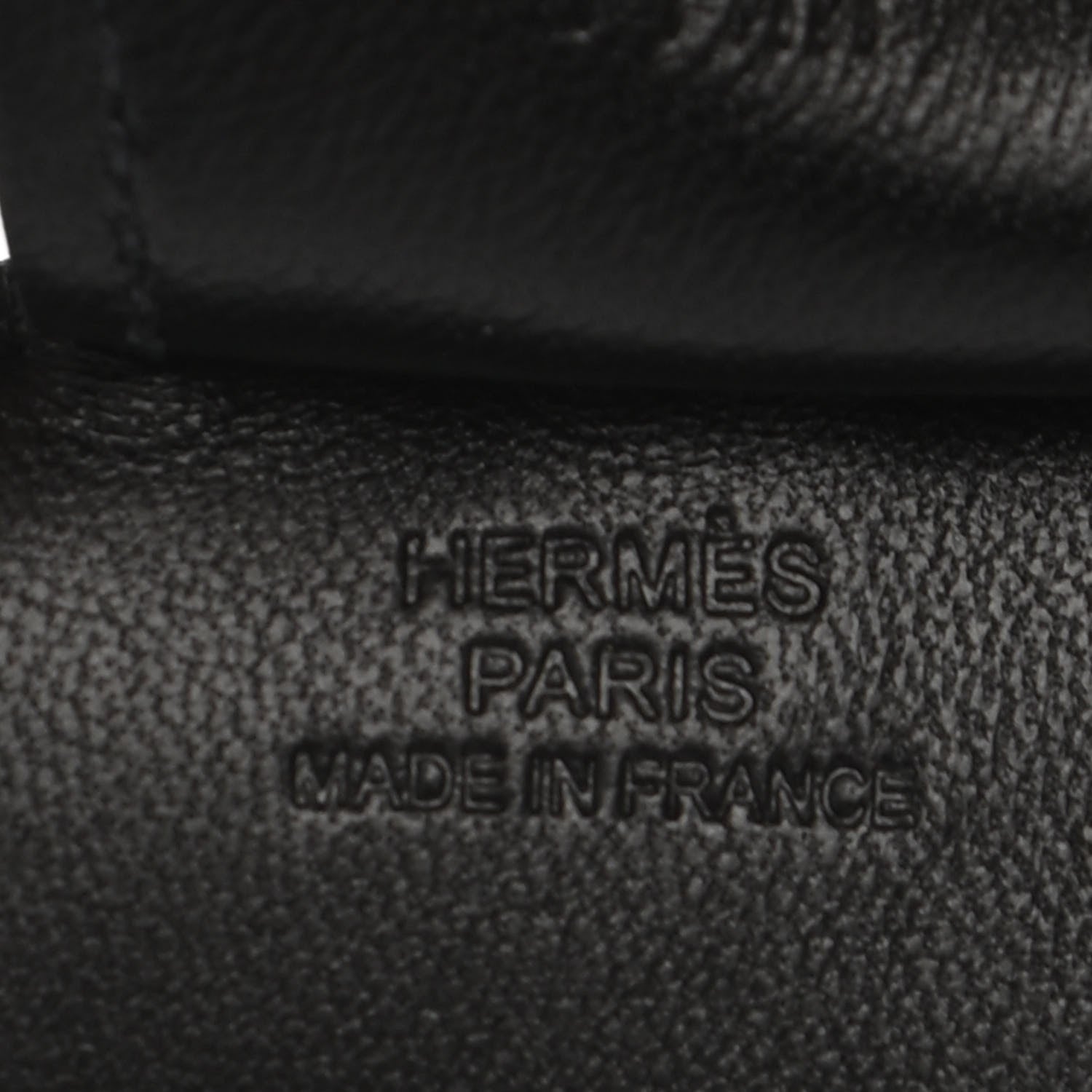 Hermes Milo Lambskin Grigri Rodeo Horse Bag Charm MM So Black 3 of 3