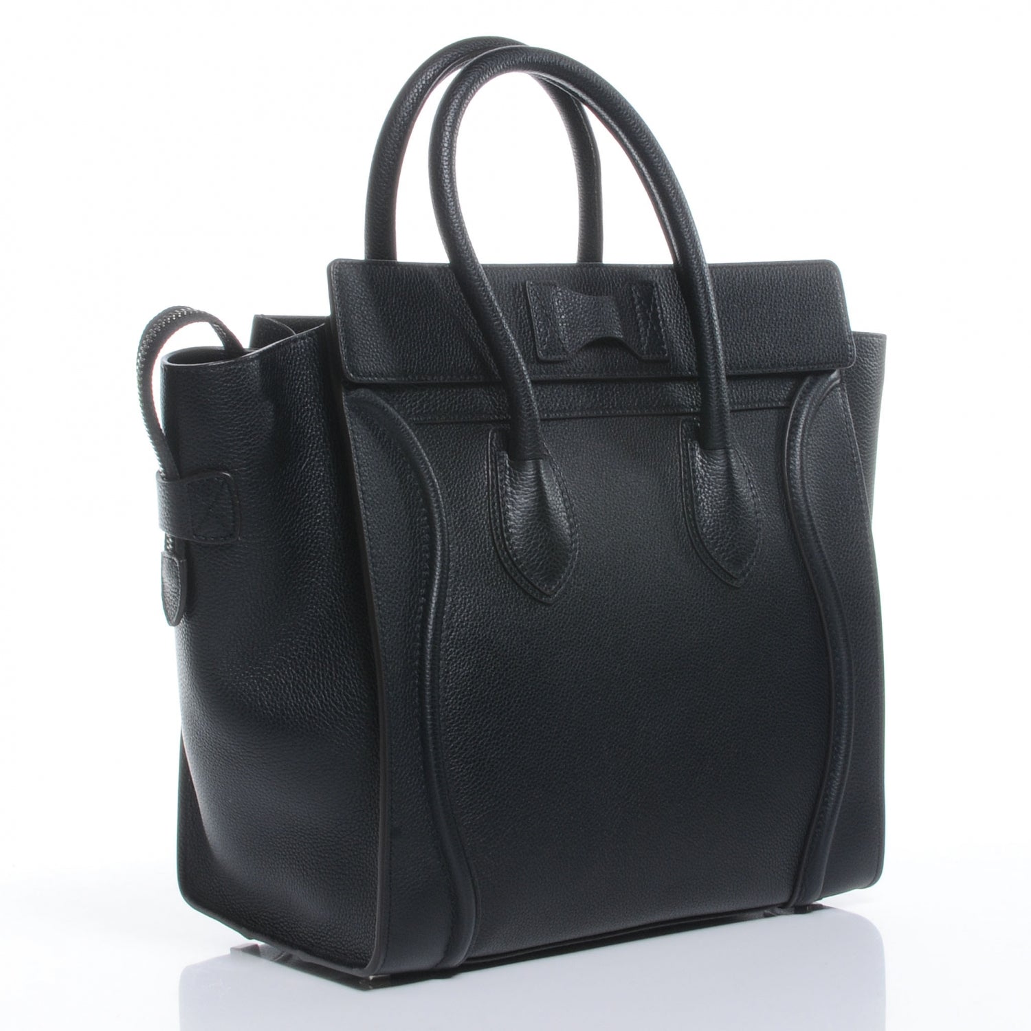 Celine Drummed Calfskin Mini Luggage Black 3 of 9
