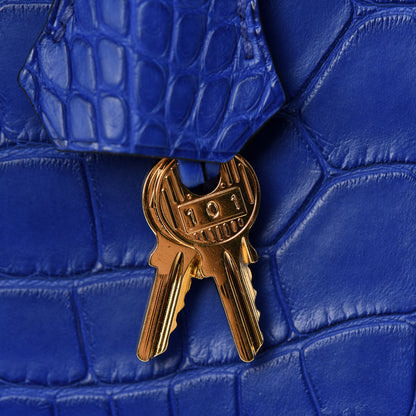 Hermes Matte Alligator Birkin 30 Bleu Electrique 30 of 34