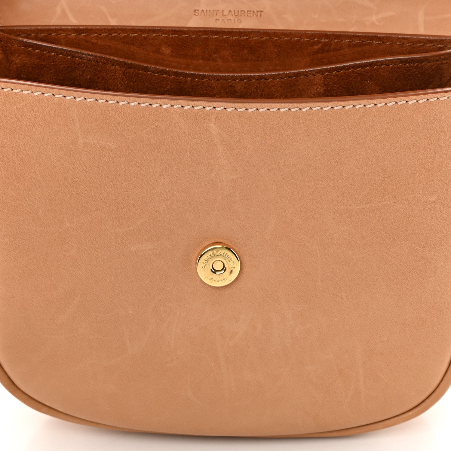 Saint Laurent Smooth Vintage Calfskin Small Kaia Satchel Brown Gold 11 of 14