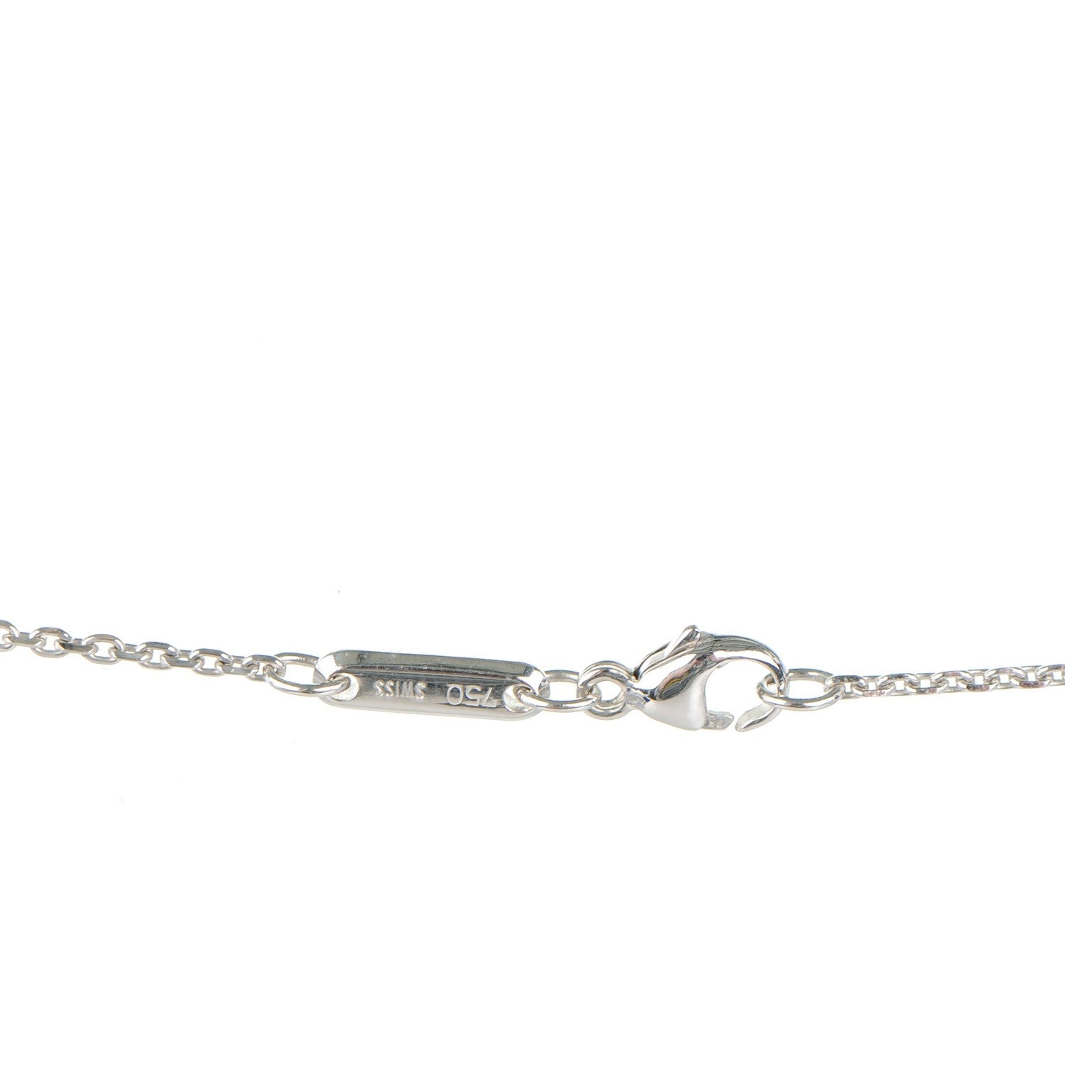 Chopard 18K White Gold Diamond Happy Pendant Necklace 5 of 6
