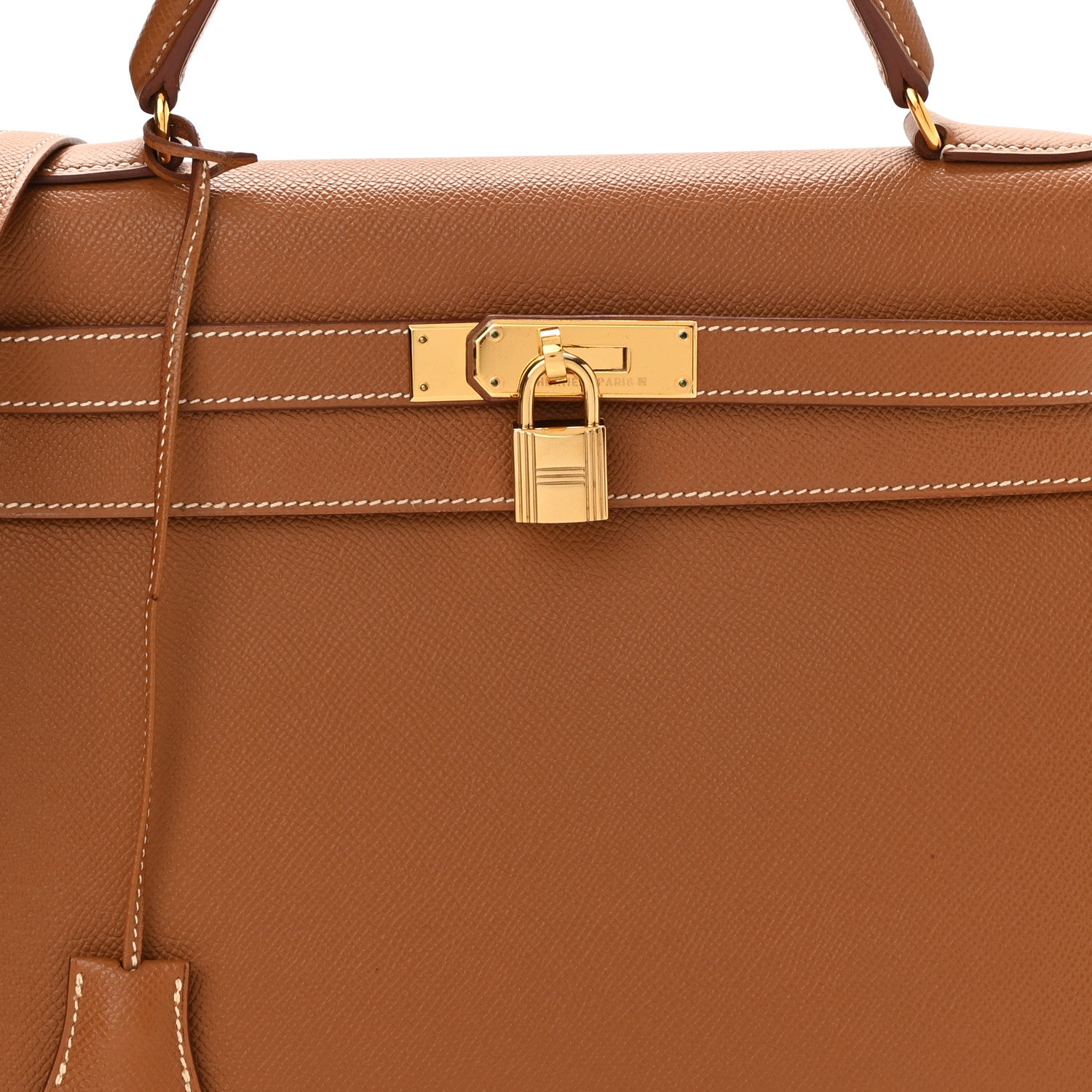 Hermes Courchevel Kelly Sellier 32 Gold 9 of 10