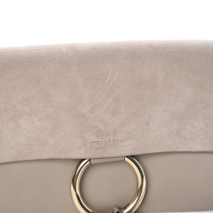 Chloe Suede Calfskin Small Faye Shoulder Bag Motty Grey 11 of 15